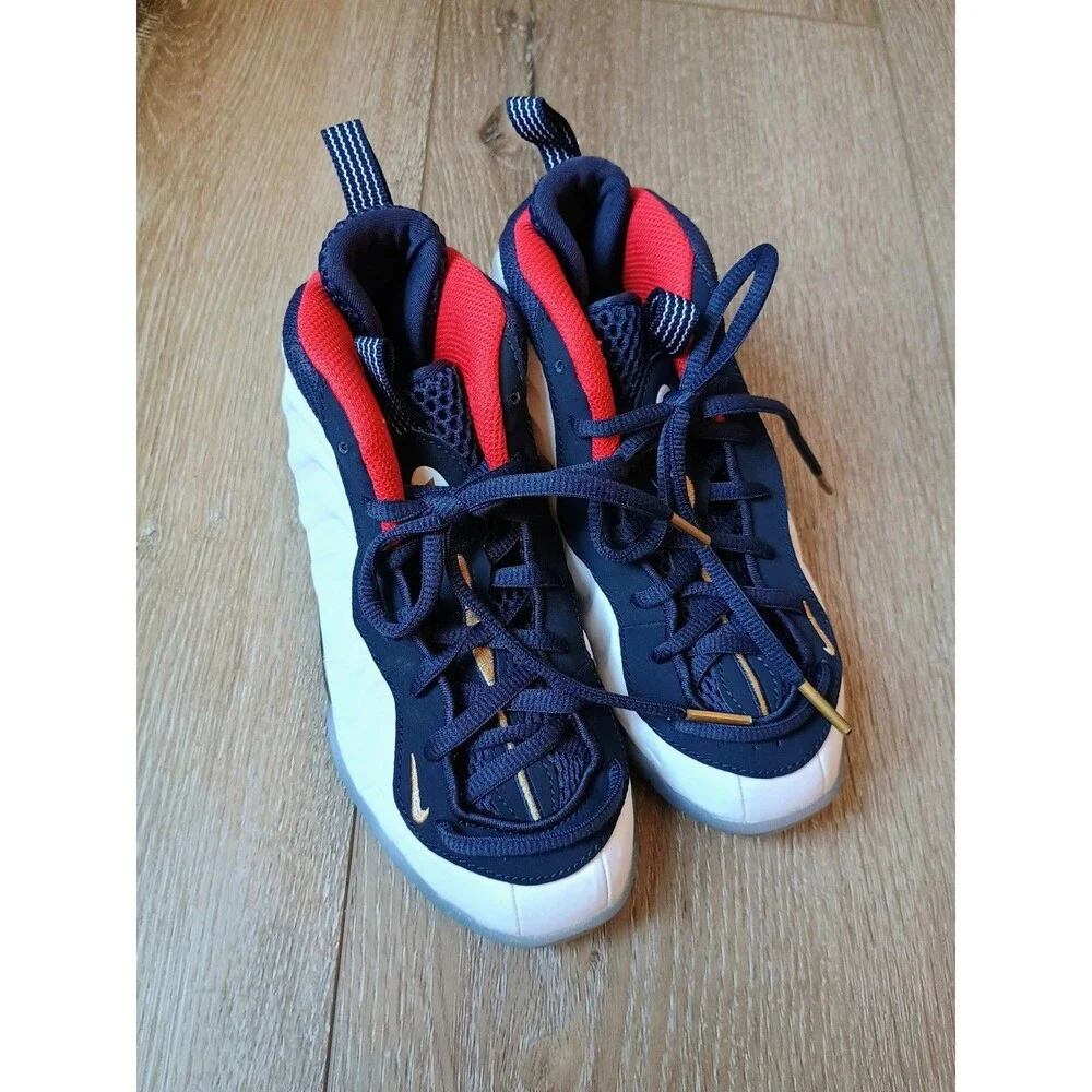 NIKE AIR LITTLE POSITE ONE 13C OLYMPIC OBSIDIAN RED GOLD WHITE 723946-403